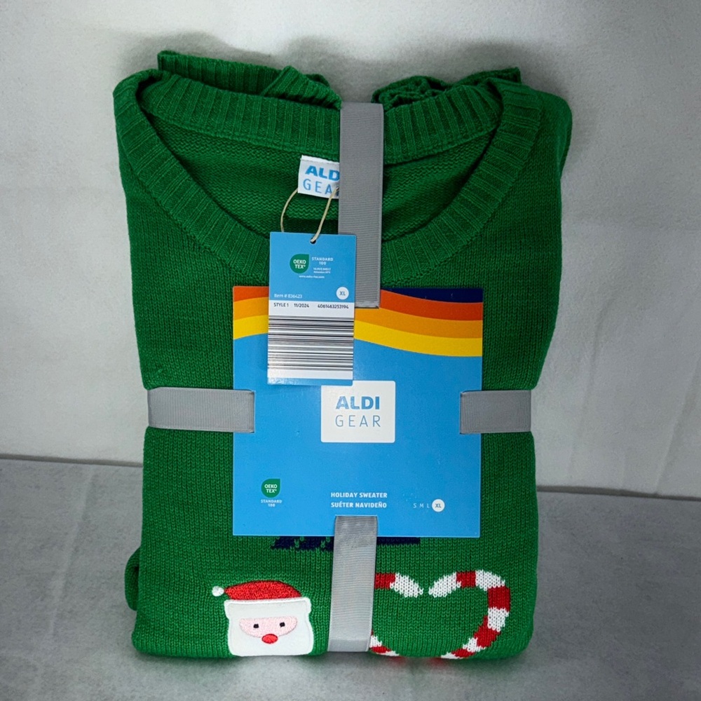 ALDI GEAR Green Holiday Sweater for Men size XL NWT